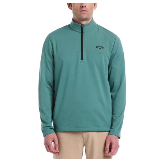 Callaway Men’s Quarter Zip Pullover XXL Green New Golf Sweatshirt Performance - Picture 1 of 16